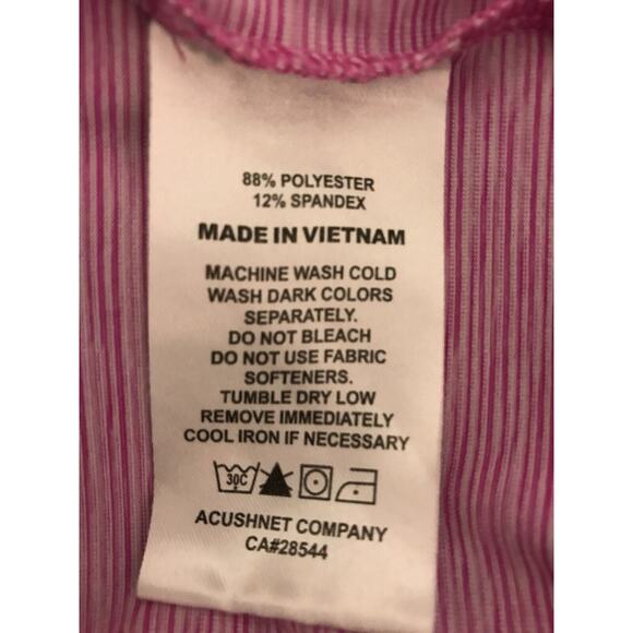 FootJoy Golf Polo Shirt Mens Large Pink Microstripe Legend - Picture 6 of 6